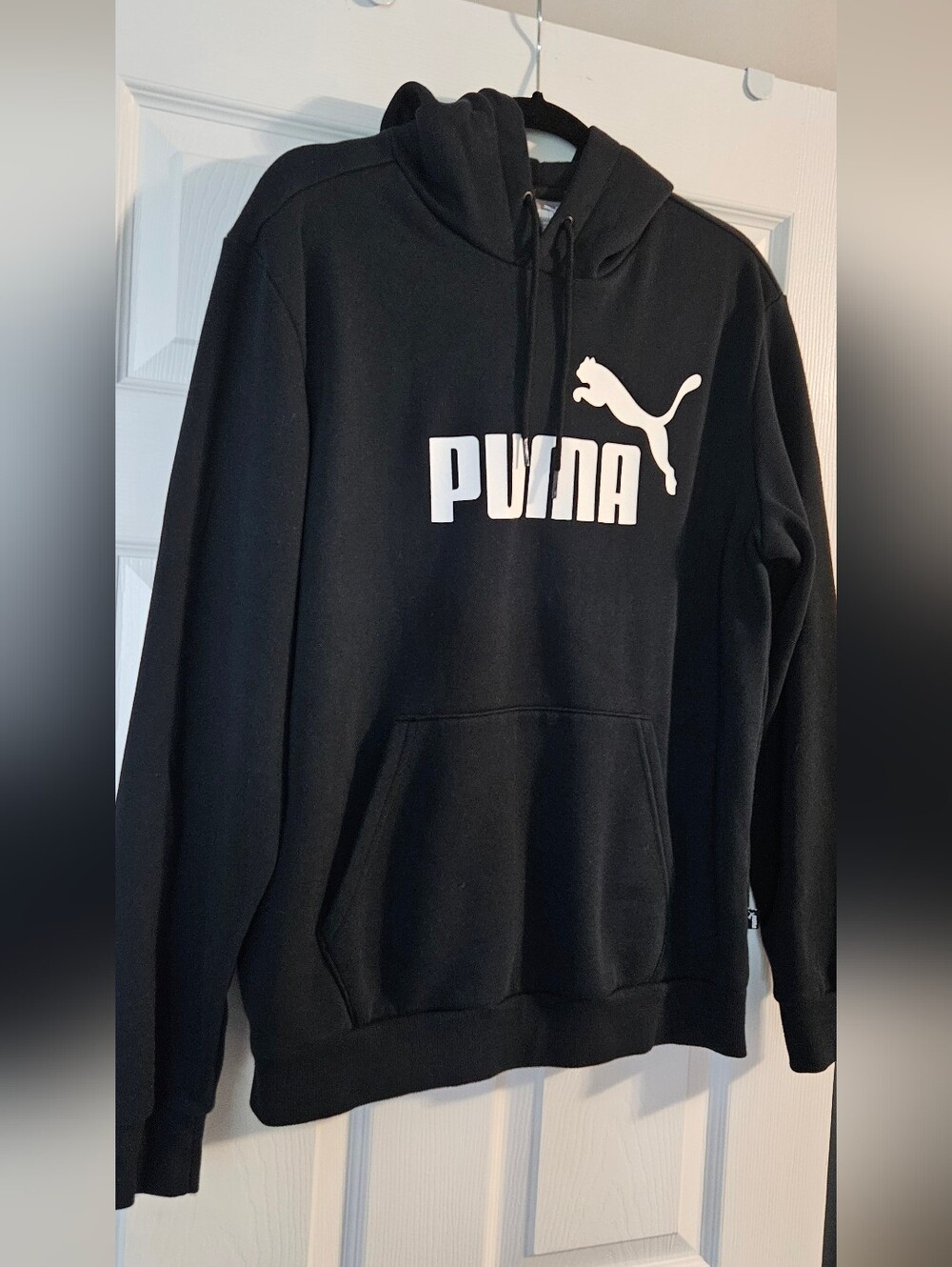 Puma Black Hoodie with White Logo